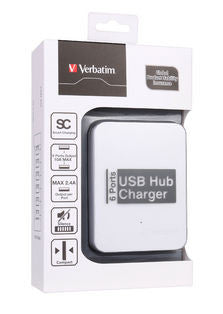 Verbatim 6 Ports USB Charger - White