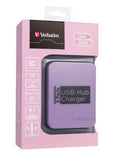 Verbatim 6 Ports USB Charger - Purple