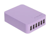 Verbatim 6 Ports USB Charger - Purple