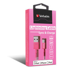 Verbatim 120cm Colorful Lightning Cable Pink